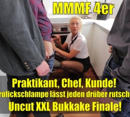 Büro-Fick-Orgie mit XXL Bukkake Finale! MMMF 4-ER