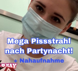 Mega Pissstrahl nach Partynacht!