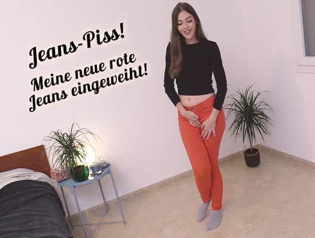 JEANSPISS – Meine neue rote Jeans eingeweiht!