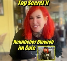 Top secret ! Heimlicher blowjob im Café