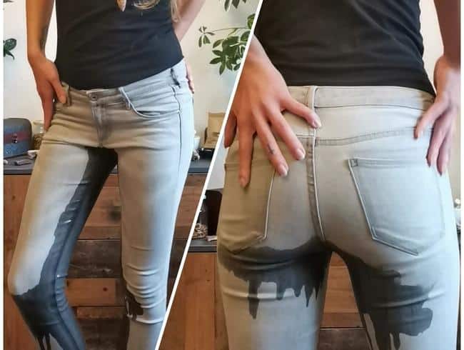 Pissed in jeans
