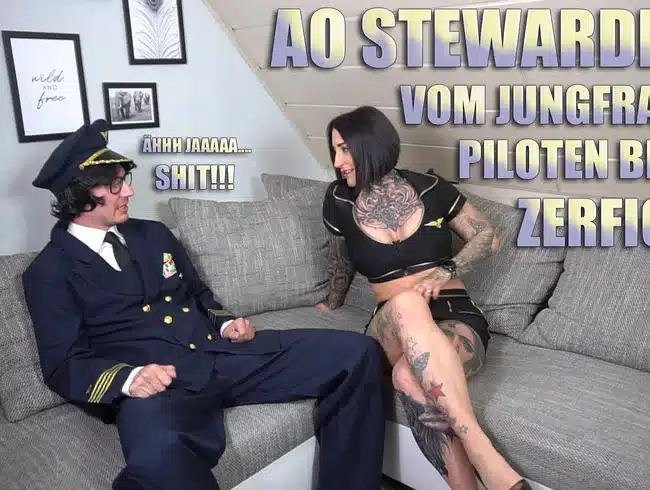 AO stewardess from virgin pilots Blank Zerfickt! XXXXL mega cumshots !!!