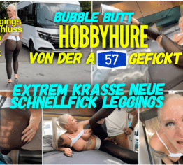 Bubble Butt Hobbyhure auf der A57 gefickt | Neue Schnellfick-Leggings getestet