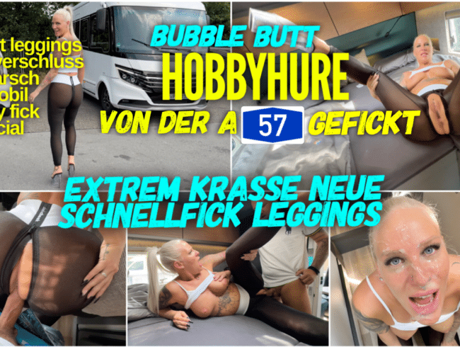 Bubble butt hobby whore fucked on the A57 | New quick fuck leggings tested