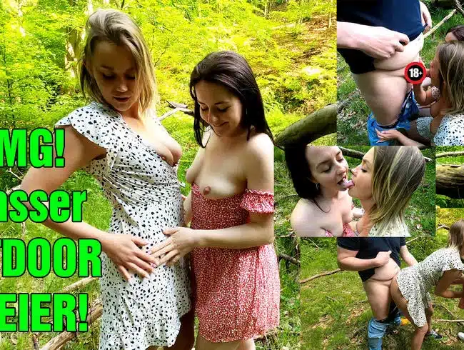 OMG! Awesome OUTDOOR THREESOME!