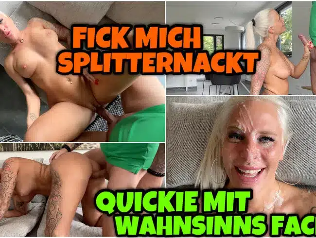 FUCK ME stark naked | QUICKIE with mega XXL FACIAL