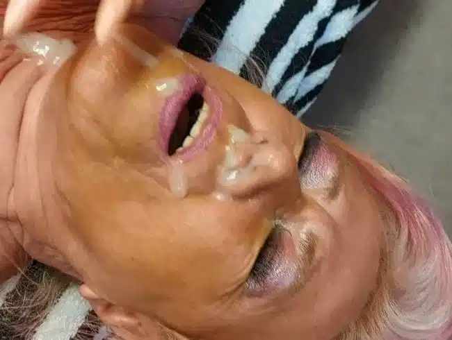 Getting cum in nose for the first time