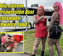 Öffentliche extreme NRWs fieseste Assi-Schlampen auf der Jagd nach Schwänzen!