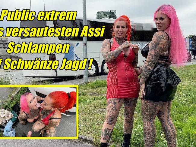 Public extreme NRW's nastiest assi sluts hunting for tails!
