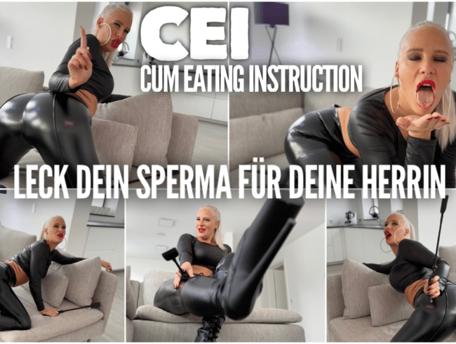 CEI for slaves | Lick your own cum for your mistress