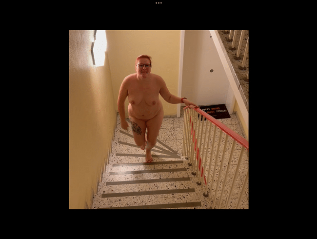Naked in the hallway and in the basement