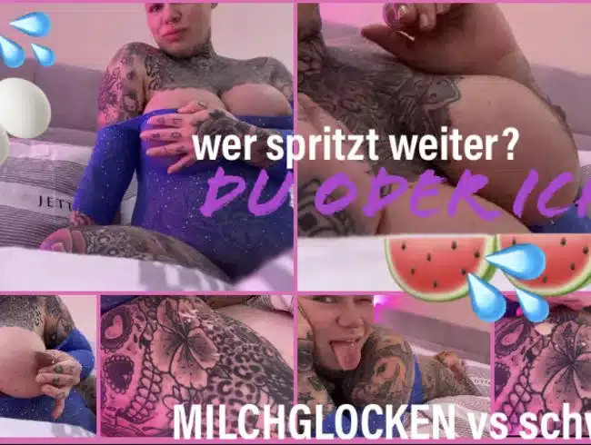 WHO KEEP SQUIRTING | YOU OR ME | MILK TITS vs and COCK
