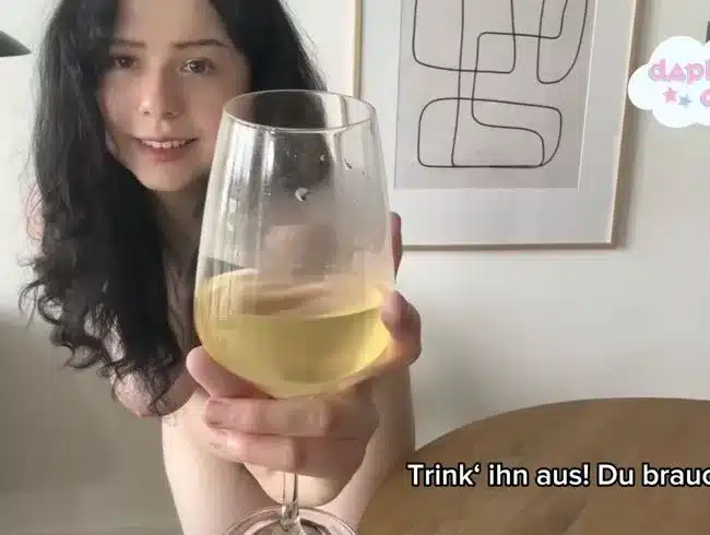Forgot sparkling wine? I'm making a COCKTAIL with my NATURAL NECTAR for the first time! (PISSING & ASMR)