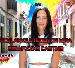GERMAN SCOUT - Schlanke Studentin Mina beim Porno Casting Teil 2